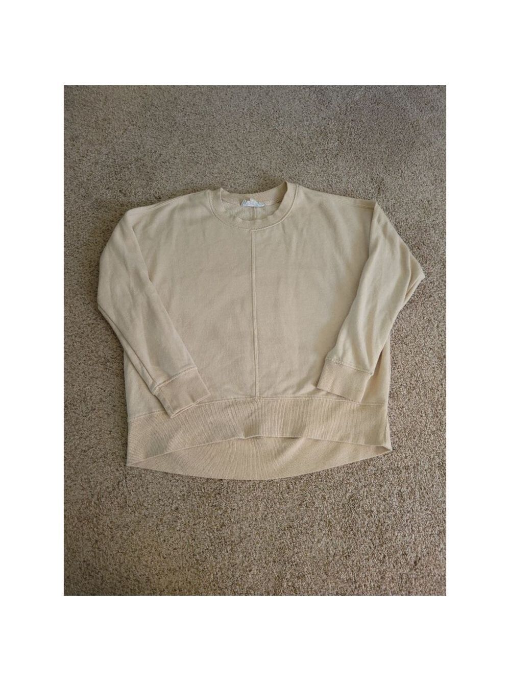 Hippie Rose Beige Sweatshirt Size M - Picture 3 of 8